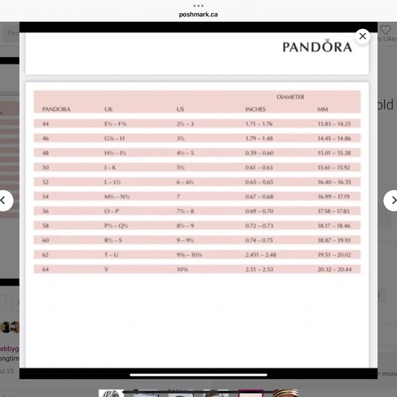 Pandora Silver and Gold Intertwined Ring - Picture 5 of 8